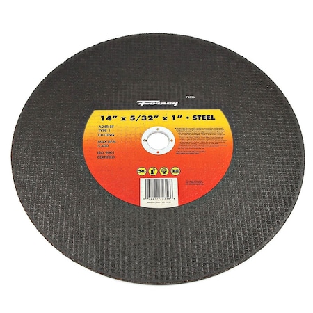 Forney Cutting Wheel, Metal, Type 1, 14 in x 5/32 in x 1 in 72356